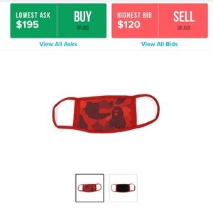 Bape Red Camo Mask